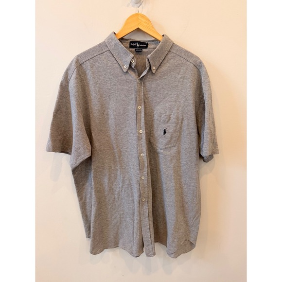 Ralph Lauren Other - Ralph Lauren Mens XL Gray Short Sleeve Button Down Polo‎ Shirt Pony Logo Cotton